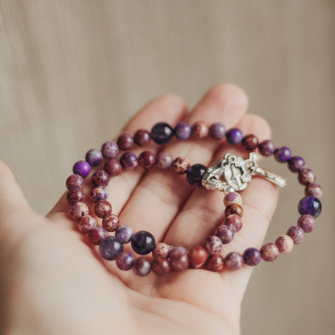 Rosary Bracelet (Purple Penance)