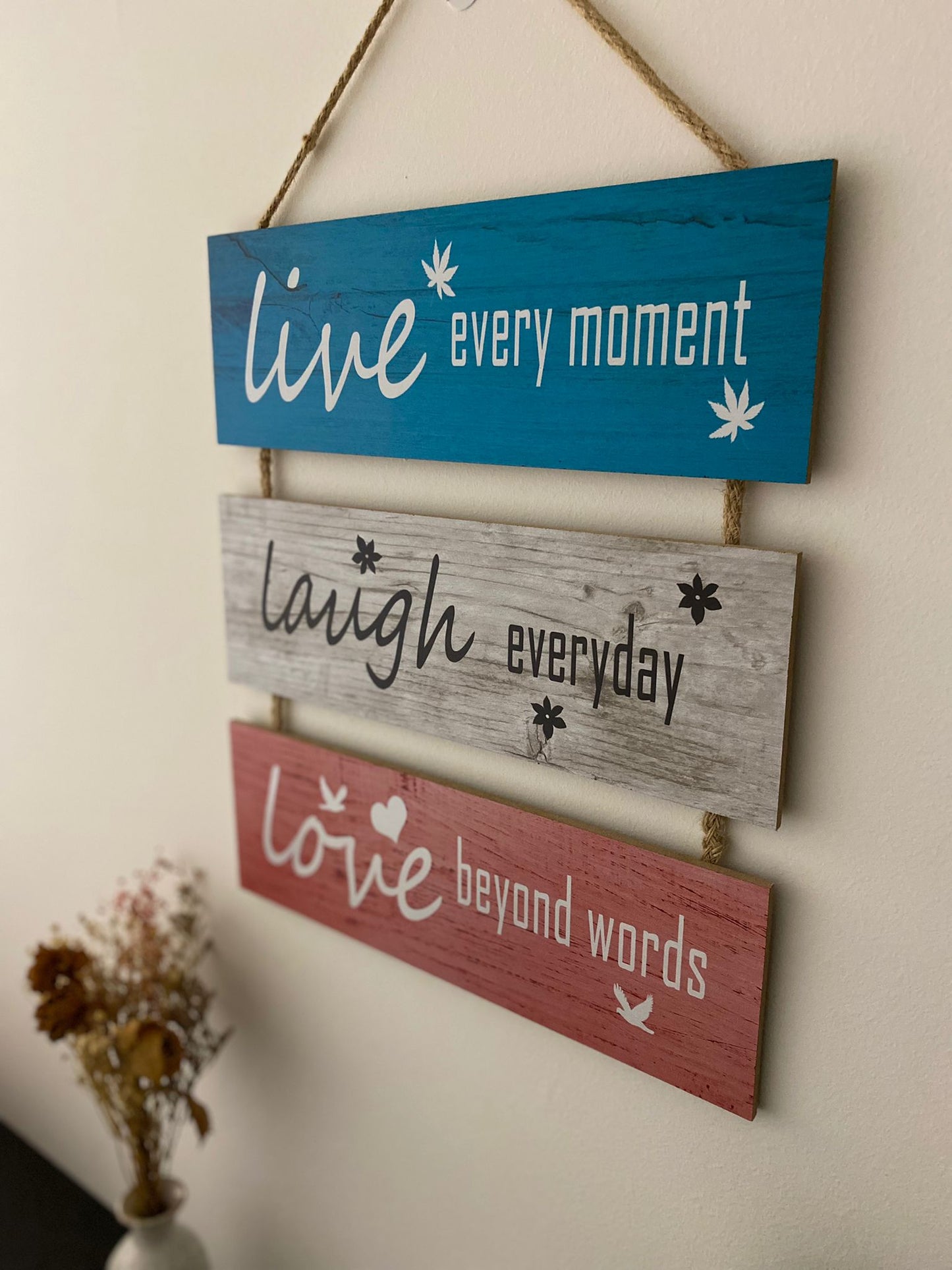 Live, Laugh, Love Wooden Sign