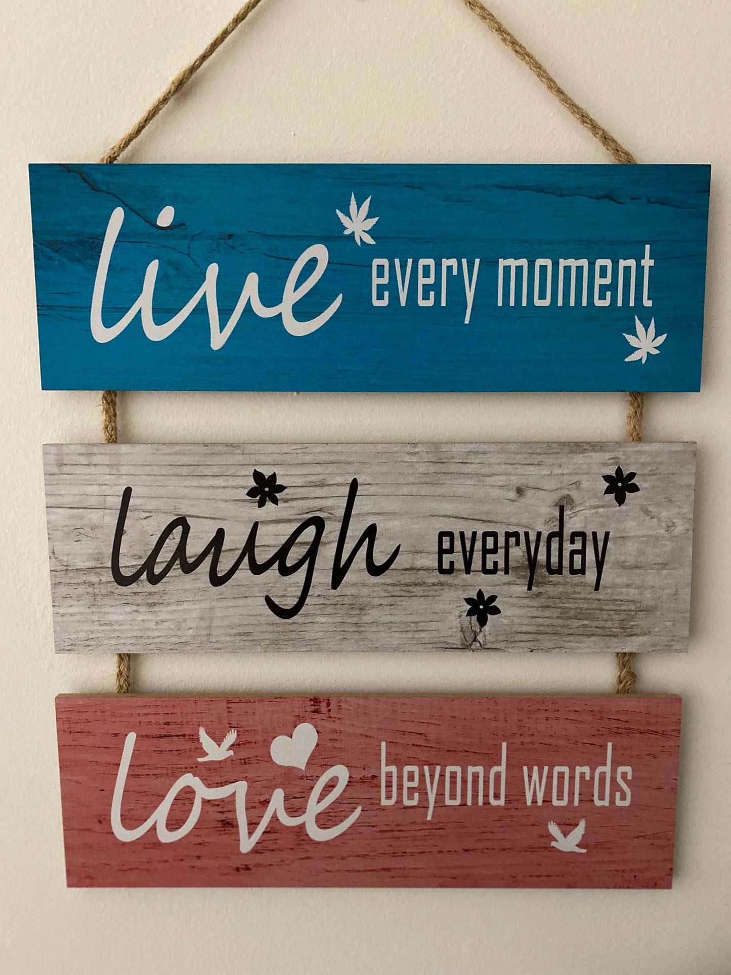 Live, Laugh, Love Wooden Sign