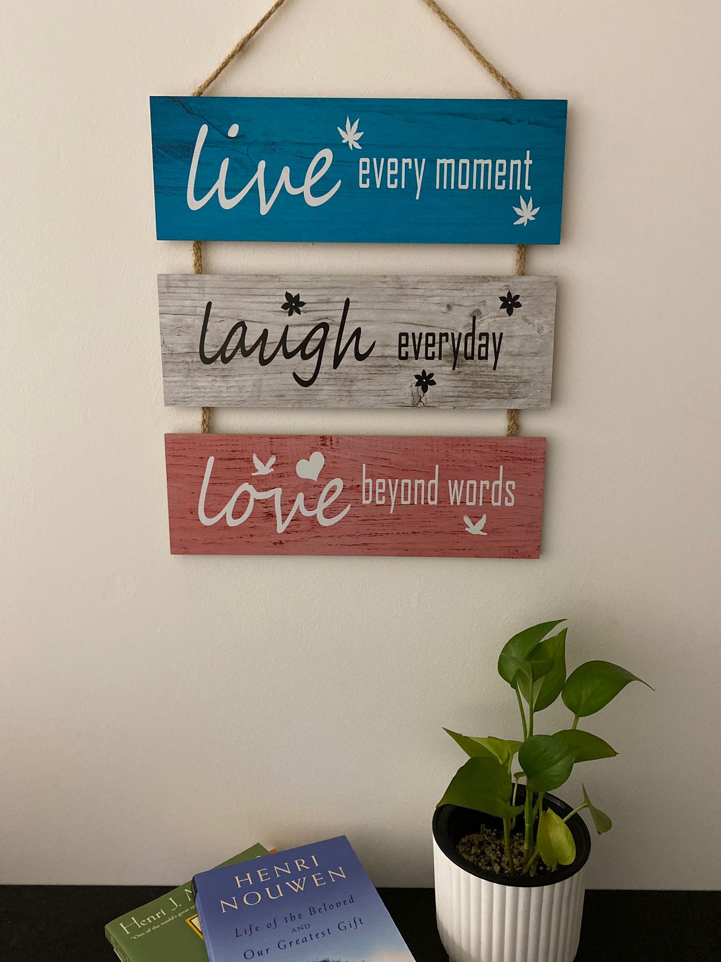 Live, Laugh, Love Wooden Sign