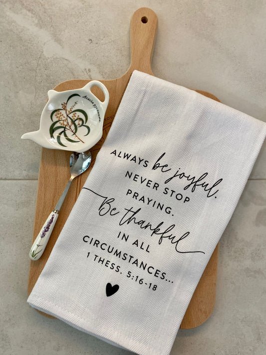 'Be Joyful' and 'Hope' Tea Towels